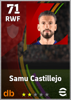Samu Castillejo eFootball player card