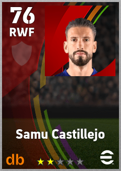 Samu Castillejo eFootball player card