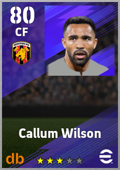 Callum Wilson — CF, OVR 80, MAX 80