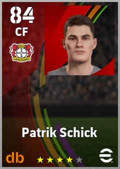 Patrik Schick — CF, OVR 84, MAX 84