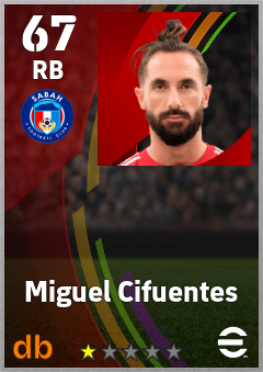 Miguel Cifuentes — RB, OVR 67, MAX 67