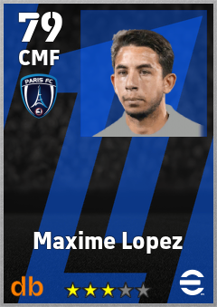 Maxime Lopez — CMF, OVR 79, MAX 79