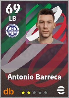 Antonio Barreca — LB, OVR 69, MAX 69