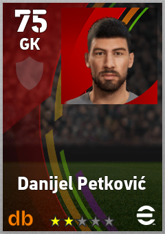 Danijel Petković — GK, OVR 75, MAX 75