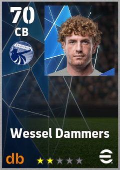 Wessel Dammers — CB, OVR 70, MAX 70