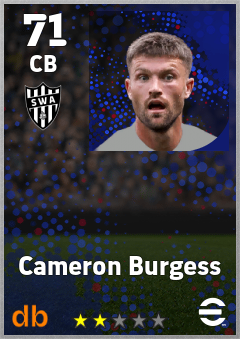 Cameron Burgess — CB, OVR 71, MAX 71