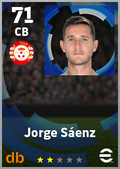 Jorge Sáenz — CB, OVR 71, MAX 71
