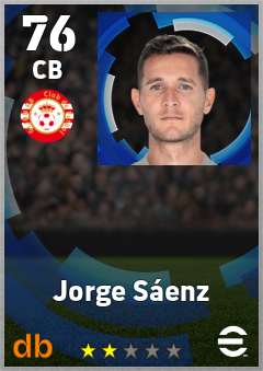 Jorge Sáenz — CB, OVR 76, MAX 76