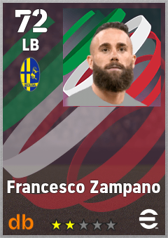 Francesco Zampano — LB, OVR 72, MAX 72