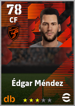 Édgar Méndez — CF, OVR 78, MAX 78