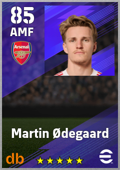 Martin Ødegaard — AMF, OVR 85, MAX 92