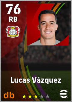 Lucas Vázquez eFootball player card