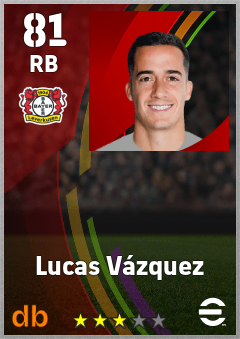 Lucas Vázquez eFootball player card
