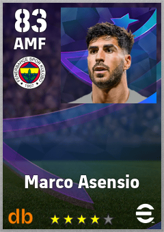 Marco Asensio — AMF, OVR 83, MAX 83