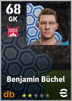 Benjamin Büchel — GK, OVR 68, MAX 68