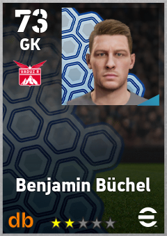 Benjamin Büchel — GK, OVR 73, MAX 73