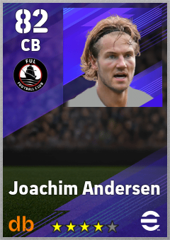 Joachim Andersen — CB, OVR 82, MAX 90