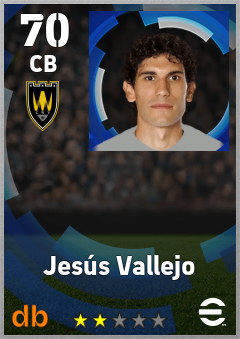 Jesús Vallejo — CB, OVR 70, MAX 70