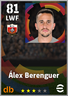 Álex Berenguer — LWF, OVR 81, MAX 89