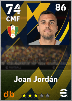 Joan Jordán — CMF, OVR 74, MAX 86