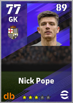 Nick Pope eFootball player card