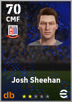 Josh Sheehan — CMF, OVR 70, MAX 70