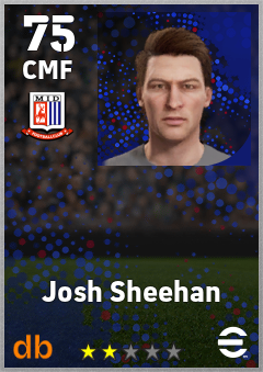 Josh Sheehan — CMF, OVR 75, MAX 75