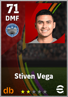 Stiven Vega — DMF, OVR 71, MAX 71