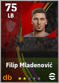 Filip Mladenović — LB, OVR 75, MAX 75
