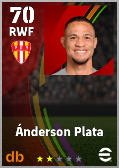 Ánderson Plata — RWF, OVR 70, MAX 70