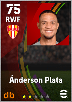 Ánderson Plata — RWF, OVR 75, MAX 75