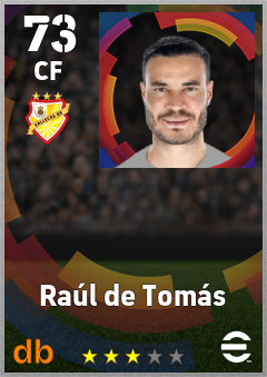 Raúl de Tomás — CF, OVR 73, MAX 73
