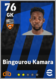 Bingourou Kamara — GK, OVR 76, MAX 76