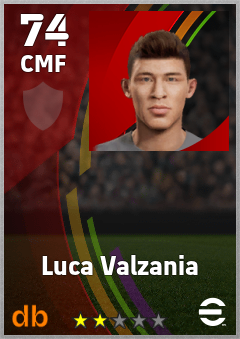 Luca Valzania — CMF, OVR 74, MAX 74