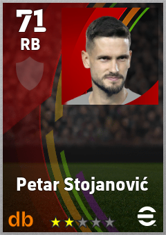 Petar Stojanović eFootball player card