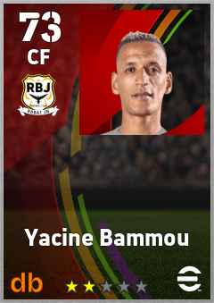 Yacine Bammou — CF, OVR 73, MAX 73