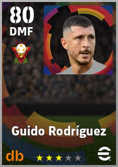 Guido Rodríguez — DMF, OVR 80, MAX 88
