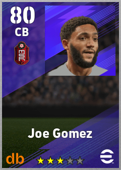 Joe Gomez — CB, OVR 80, MAX 89