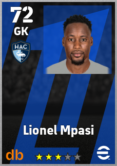 Lionel Mpasi — GK, OVR 72, MAX 72