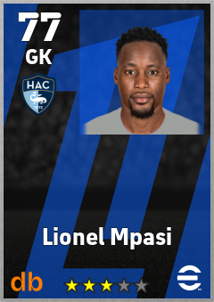 Lionel Mpasi — GK, OVR 77, MAX 77