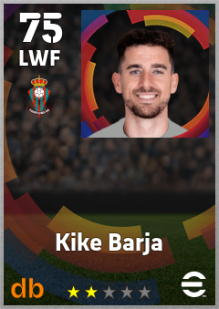 Kike Barja — LWF, OVR 75, MAX 75