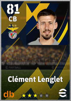 Clément Lenglet — CB, OVR 81, MAX 90