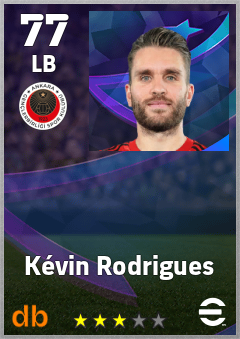 Kévin Rodrigues — LB, OVR 77, MAX 77