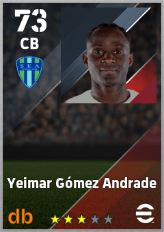 Yeimar Gómez Andrade — CB, OVR 73, MAX 73