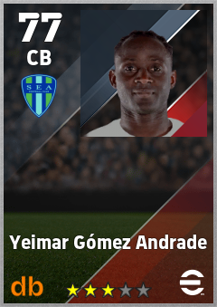 Yeimar Gómez Andrade — CB, OVR 77, MAX 77