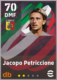 Jacopo Petriccione — DMF, OVR 70, MAX 70