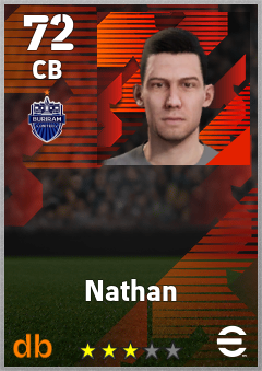 Nathan — CB, OVR 72, MAX 72