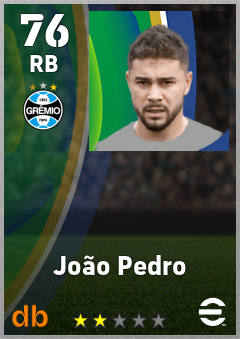 João Pedro — RB, OVR 76, MAX 76