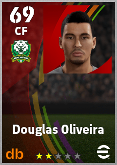 Douglas Oliveira — CF, OVR 69, MAX 69