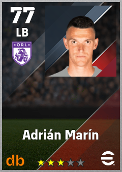 Adrián Marín — LB, OVR 77, MAX 77